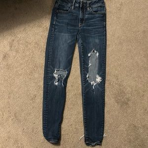 American Eagle distressed skinny jeans